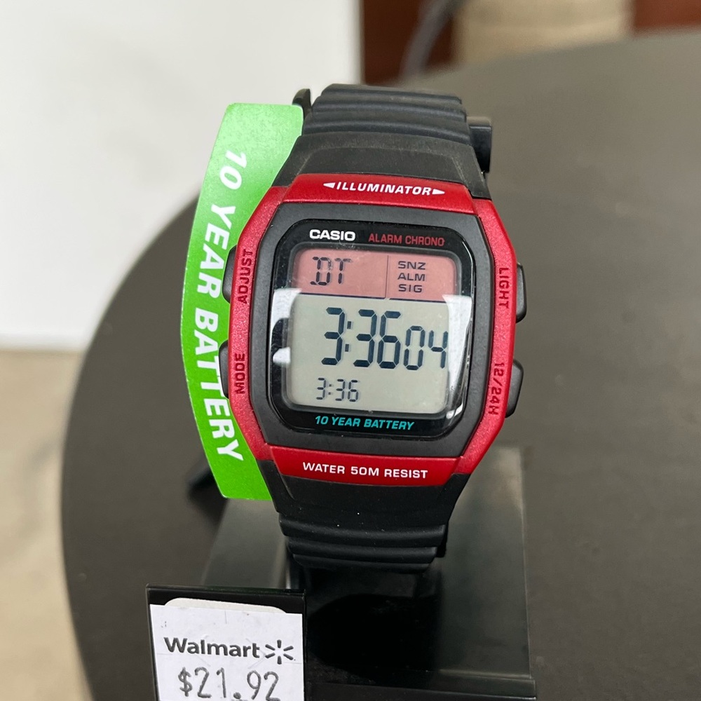 9012-AMT Casio W96H-4AV, 10 Year Battery, Chronograph Watch, Alarm, Illuminator